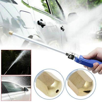 High Pressure Power Washer wand, Hydro Jet Water Hose Nozzle,Watering Sprayer Cleaning Tool, Wand Lance for Gutter Patio Car Pet Window Glass Blue