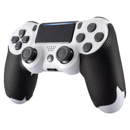 eXtremeRate Black Anti-Skid Sweat-Absorbent Controller Grips for ps4 Controller, Professional Textured Soft Rubber Handle Grips for ps4 Slim Pro Controller - Improve The Grip and Comfort