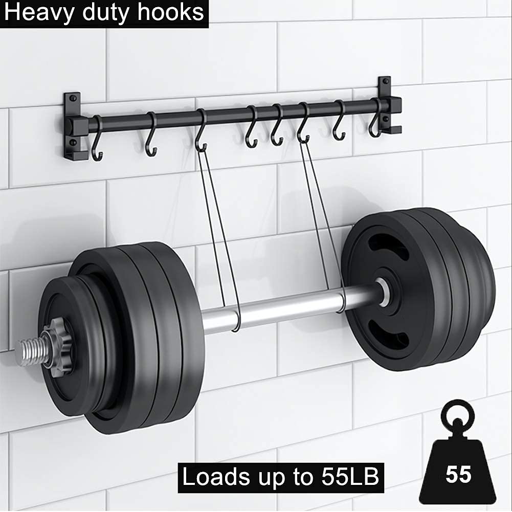 GAViA Heavy Duty S Hooks, S Shaped Hooks Hanging Hooks Matte Black S Hooks for Hanging Pots and Pans, Plants, Coffee Cups, Clothes, Bags, Towels in Kitchen, Bedroom, Office, Garden, Bathroom, 20 Pack