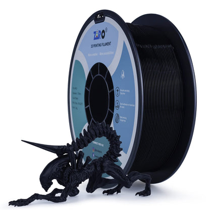ZIRO PLA Filament 1.75mm, 3D Printer Filament PLA PRO Basic Color Series 1.75MM 1kg (2.2lbs), Dimensional Accuracy +/- 0.03mm, Black