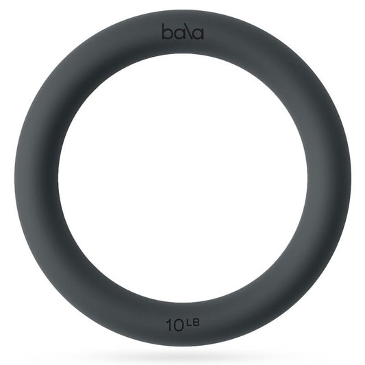 Bala Power Ring, 2-in-1 Kettlebell & Dumbbell, 10lb (Charcoal) - Full Body Home Gym Workout Equipment for Strength Training, HIIT, Pilates, & Aerobics Exercises - Fitness Equipment for Working Out