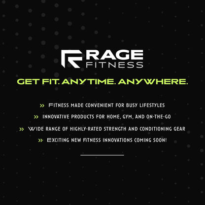 Rage Fitness Single Cast Iron Kettlebell | Powder Coated - Wide Handle Weights for Core & Glute Workouts; Swings, Squats, Deadlifts; Strength, Endurance & Flexibility for Men & Women