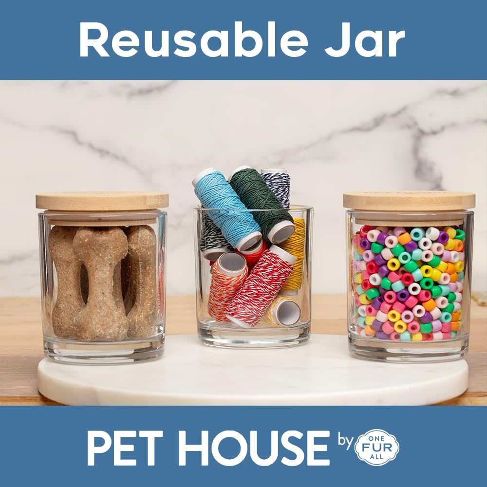 One Fur All Pet House Fall Candles, Long Lasting, Clean Burning, Soy Wax Scented Candles for Pet Odor, Pumpkin Spice