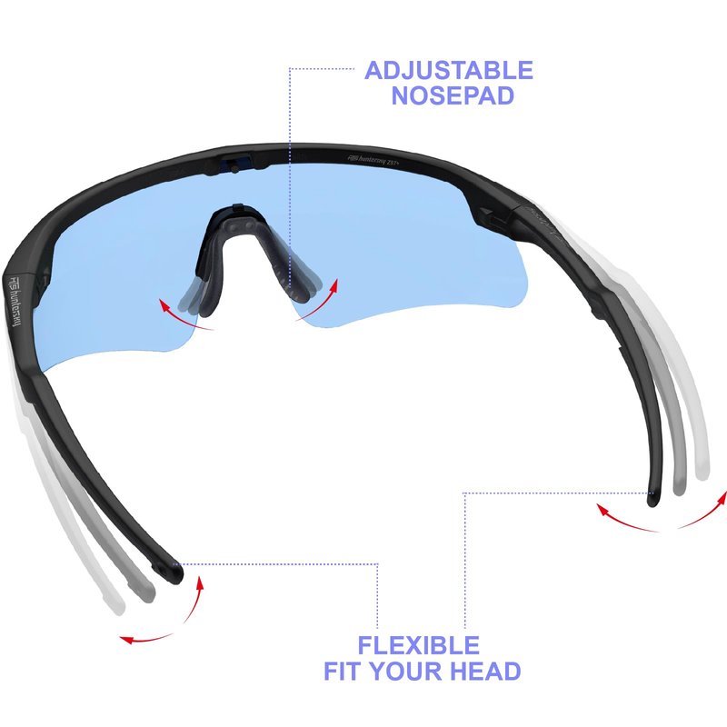 HTS HUNTERSKY Small Safety Glasses ANSI Z87.1 Impact Resistant Sports Eye Protection for Women Kids Cycling Pickleball S54