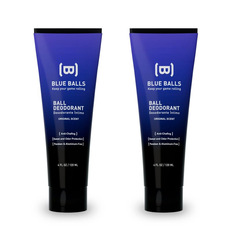 BLUEBALLS - Ball Deodorant for Men - Lotion Anti Chafing for Men - Original Scent - Friction Defense - Sweat Odor & Irritation Care - Men's Grooming & Essentials - Hygiene Products (Pack of 2)