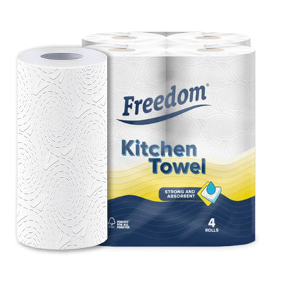 Kitchen Tissue Towel Rolls 6 Packs of 4 Rolls (24 Rolls)