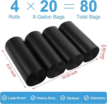 80 Portable Camping Toilet Bags, Biodegradable Porta Potty Bucket Toilet Bags, 8 Gallon Compostable Thickened Trash Garbage Bags