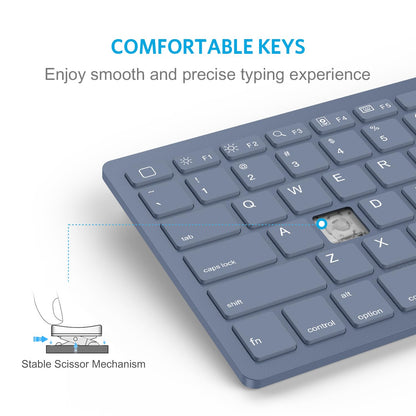 OMOTON Bluetooth Keyboard Compatible with iPad 10th Generation, iPad 10.2 (9th/8th/7th), iPad Pro 13/12.9/11 inch, iPad Air/Mini and More iOS Devices, White