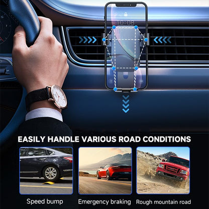 Car Phone Holder Mount, Air Vent Cell Phone Car Mount Aluminum Universal Automobile Car Phone Holder for All Smartphones, Light Blue