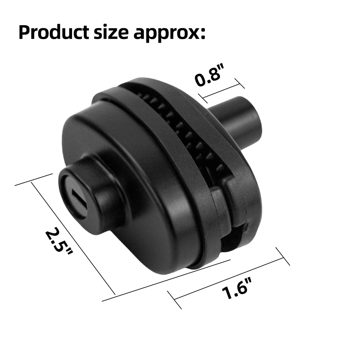 RioRand Keyed Alike Trigger Lock, Adjustable Gun Safety Lock with 2 Brass Keys, Compatible with Most Standard Firearms for Secure Storage(Black-5PS)