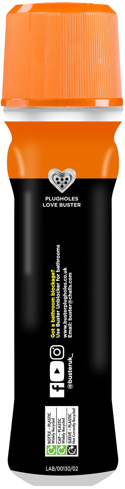 Buster Kitchen Plughole Unblocker 150g, Pack of 6 - Kitchen Drains & Sinks Unblocker, Blasts Fat & Food Debris – Fast Acting Plughole Unclogger, Clears Blockages & Slow-Draining Water