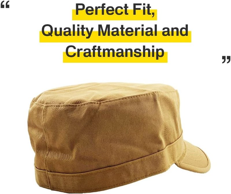 Cadet Army Cap - Everyday Military Style Hat with STASH Pocket | Versatile Unisex Design