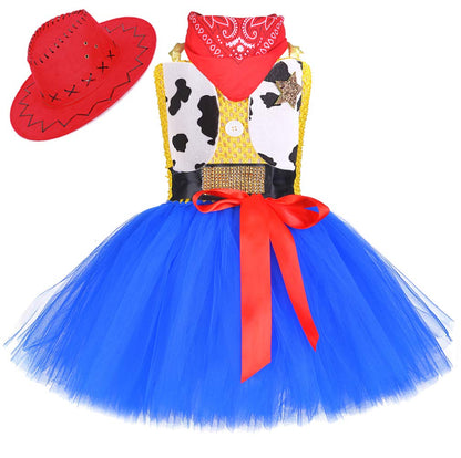 Tutu Dreams Cowgirl Costume for Girls 1-10Y with Bandana Cowboy Hat Easter Birthday Party Dress Up Clothing (Cowgirl, 1-2T)