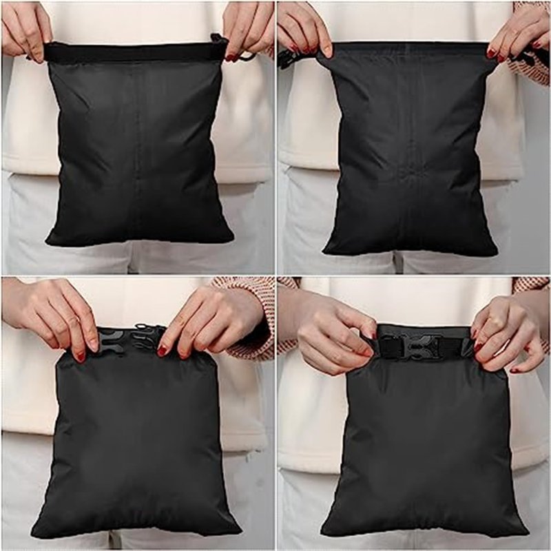 Shappy 12 Pcs 6/12 Pcs Waterproof Dry Bags, Lightweight Outdoor Waterproof Dry Stuff Sacks 15/8/5/4/3/2 L and Long Adjustable Shoulder Strap for Kayaking Rafting Boating Hiking Camping (Dark)