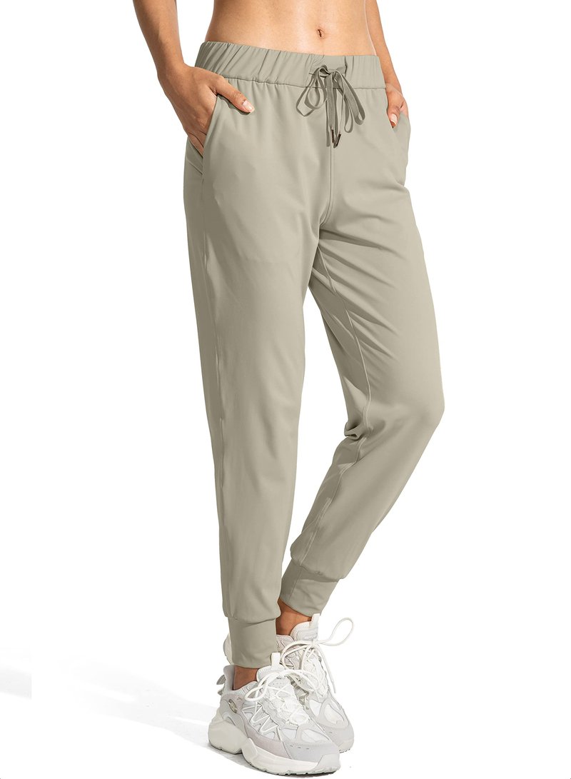 SANTINY Women's Joggers Pants Pockets Drawstring Running Sweatpants for Women Lounge Workout Jogging(Silver Sage_M)