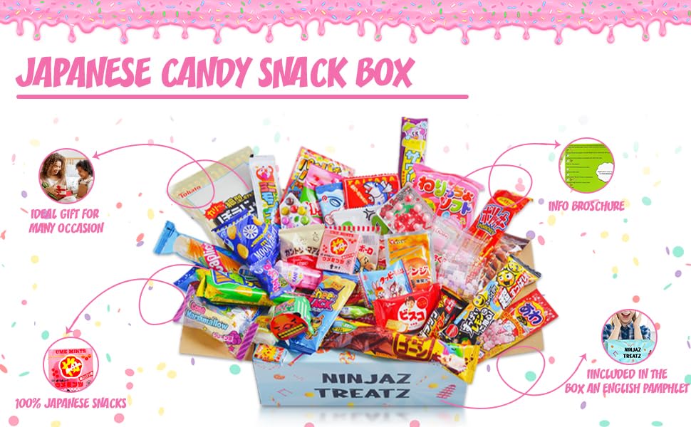 40 Japanese Candy & snack box and other popular sweets (box)
