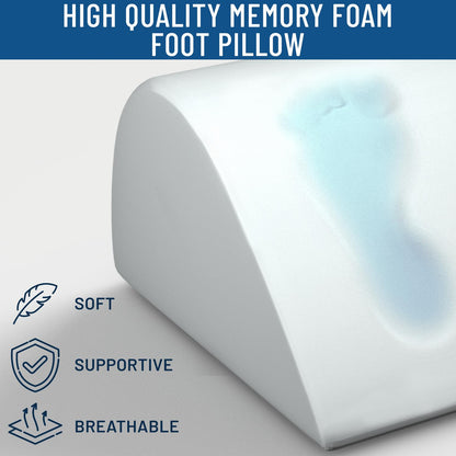 Everlasting Comfort Foot Rest Under Desk – Comfortable Memory Foam Footrest for Office & Home, Washable Cover, Non Slip Base, Adjustable Rocking Leg Rest, Gaming Desk Accessories