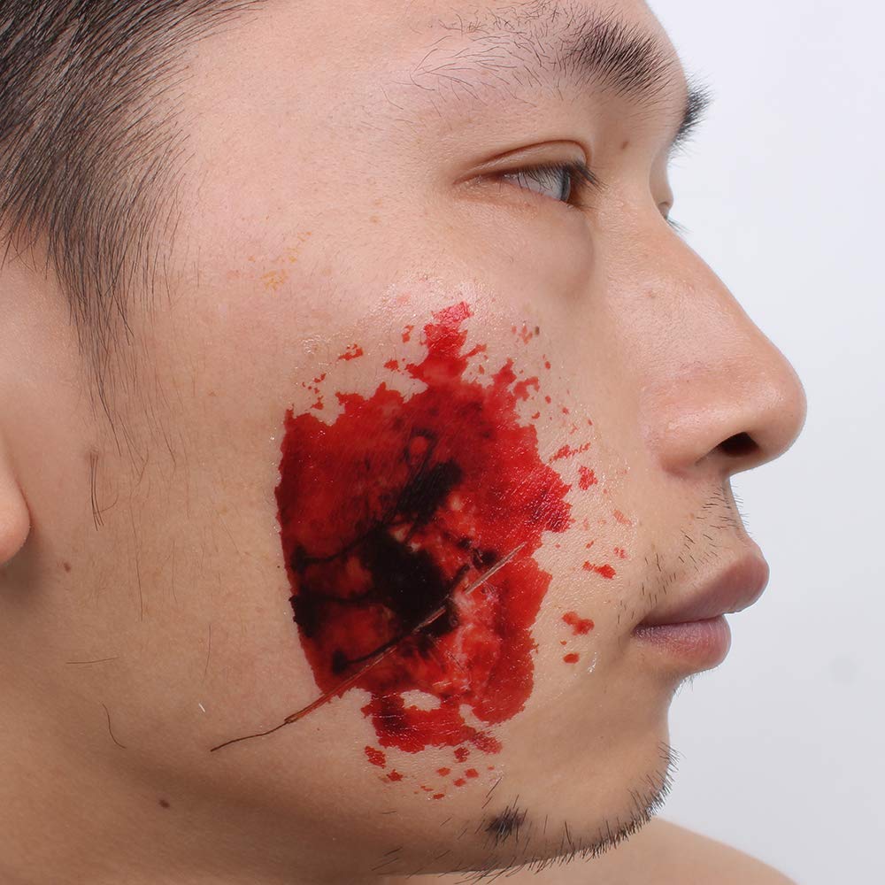 Halloween tattoo stickers, wound, simulated tattoo, scar stickers, knife simulation, waterproof tattoo stickers 24pcs (HL121-141 Message note model（total of 24 pcs）)