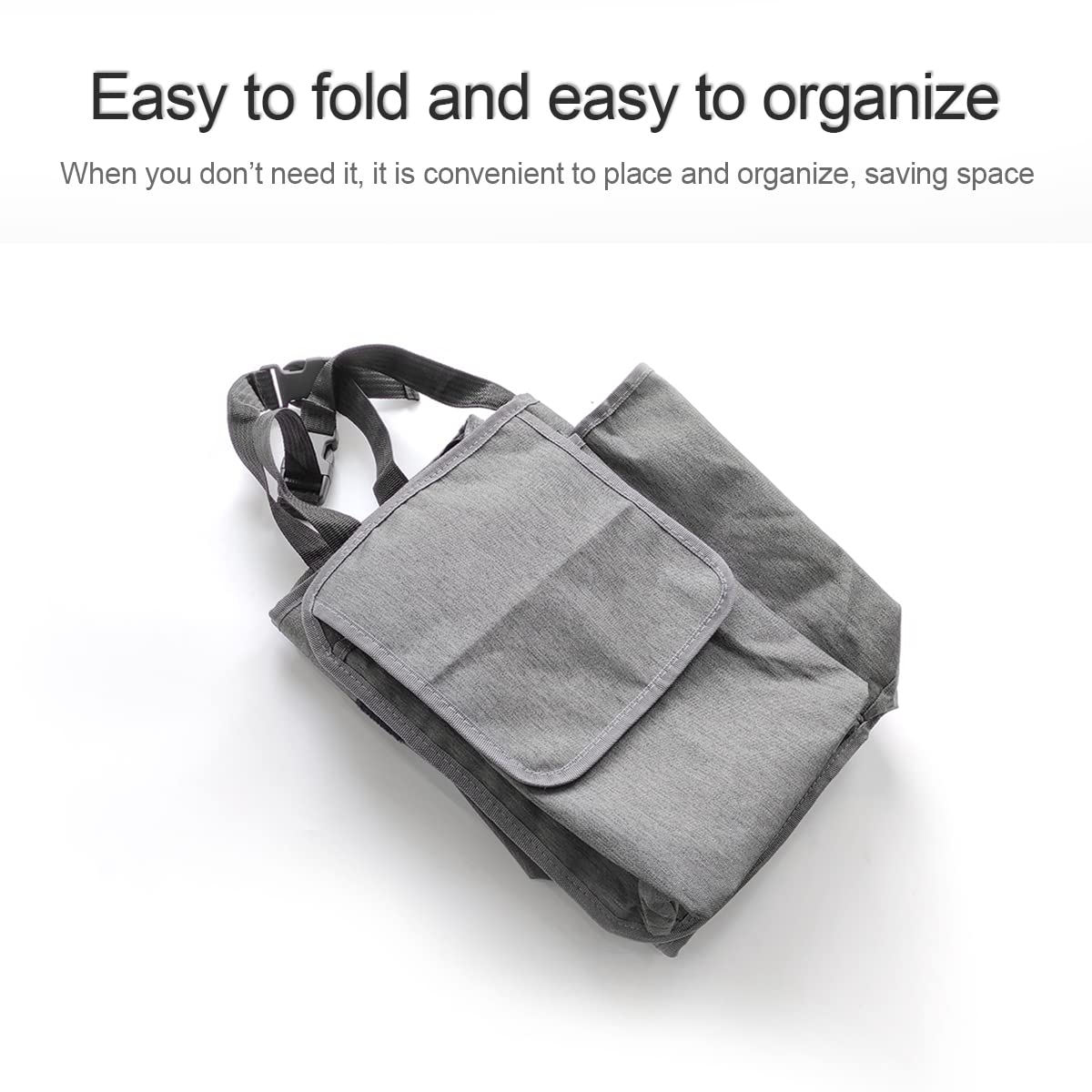 Car Trunk Organizer and Storage, Backseat Hanging Organizer for SUV, Truck, MPV, Waterproof, Collapsible Cargo Storage Bag with 4 Pockets, Car Interior Accessories (Gray)