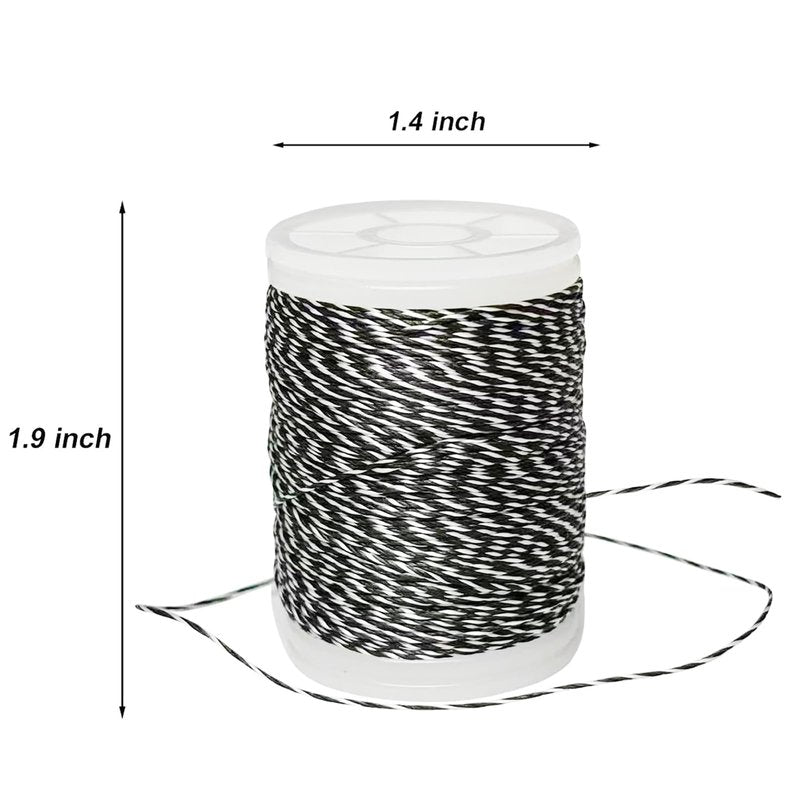 - QI HUO JU - Archery Bow String Serving Thread Jig 131 yard/120m Bow Serving String 3-Strands String Thread Tool for Compound Bow Tying Peep Sight Nock Accessories (Black-White)