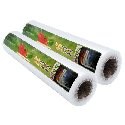 2 Pack Cling Film for Food 30cm x 500E, Storing Food Cling Film Refill Rolls-Kitchen Preparation Reusable Clingfilm(Suitable for large size dispenser)