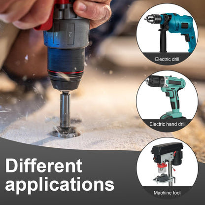 flintronic Forstner Drill Bit, 6PCS(10,15,20,25,30,35mm) Cemented Carbide Woodworking Hole Saw HSS Drill Bit Set for Hand Drill/Bench Drill/Solid Wood, Cork, Splint, Plywood, Particle Board