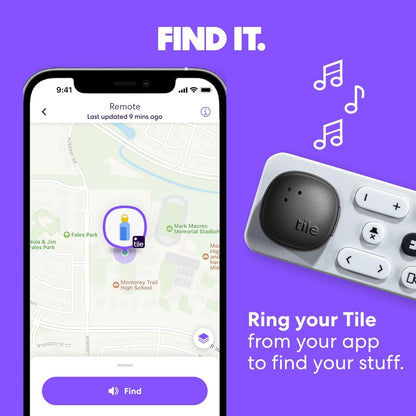 Tile by Life360 Sticker - Small Bluetooth Tracker, Remote Finder and Item Locator for Bikes, Glasses and More, Both iOS and Android Compatible, Phone Finder, Pack of 1 (Black)