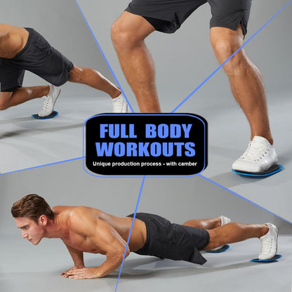 Ehsyxslx Blue Gliding Discs Core Sliders(Curved Arc) Smooth Use On Carpet Floor Exercise Sliders Equipment.Compact Core Gliders for Home Gym - Fitness Equipment & Full-Body Workout Accessories