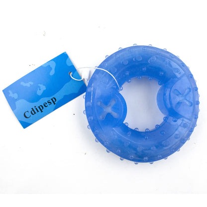 Cdipesp Dog Cooling Toy Puppy Teething Ring Freeze Dogs Chew Toy for Summer Tough Robust Pet Toys Dog Ice Teething Toys for Puppies