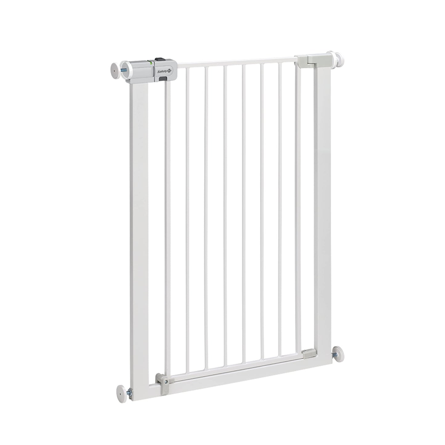 Safety 1st Easy Close Extra Tall Metal Gate, Baby Stair Gate Pressure Fit, 73-80cm (max. 94cm), Extra Tall Gate (91cm), Easy-Closing Baby Safety Gate, No-Screw Installation (No Drilling), White