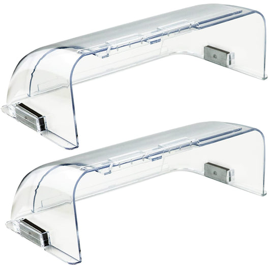 Binazon Heating & Air Vent Deflector for Vents, Sidewall, Ceiling, Floor Registers - Adjust Between 9"-14", Magnetic Vent Covers for Air Conditioning, Heat, AC, Floor, Under Furniture (2 Pack Clear)