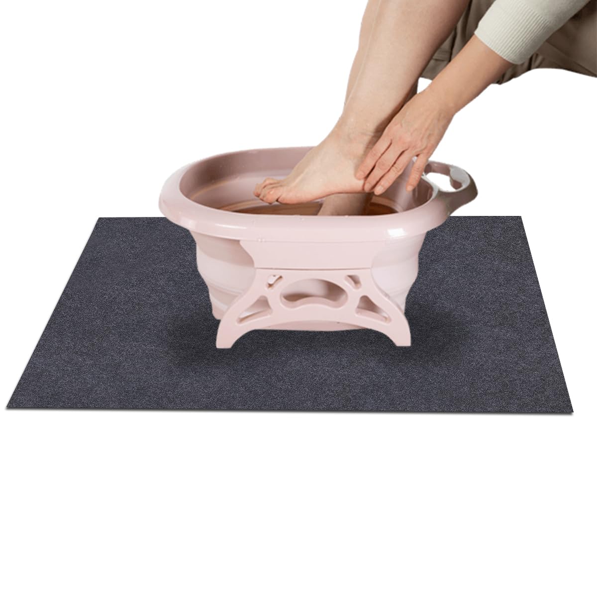 Foot Spa Mat,for Floor Surface/Absorbent mat Lightweight Washable Floor Mat，Under the Foot Spa Mat，Multifunctional Home Appliance，Back Non-Slip (36" x 36")