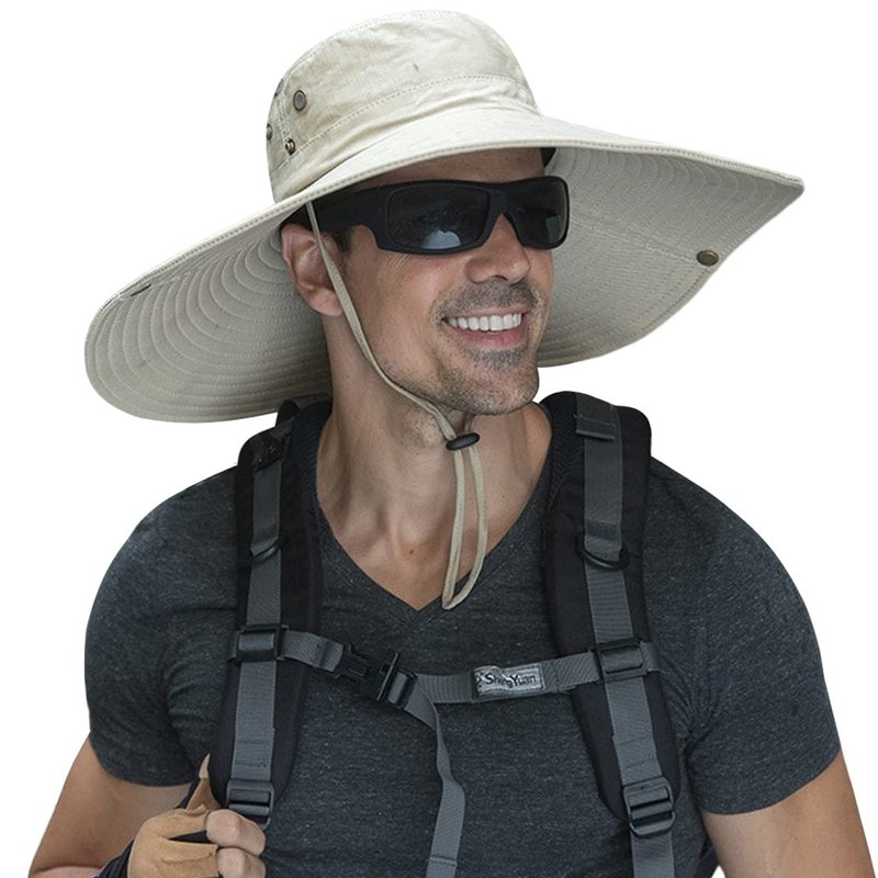 HUAMULAN Wide Brim Sun Hats Men and Women Bucket Safari Fishing Hat for Hiking Garden Lawn Work Camping Outdoor