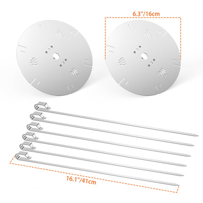 onlyfire BRK-6038 Stainless Steel Rotating Skewer System Fits for Any Rotisserie Grill Spit Rods