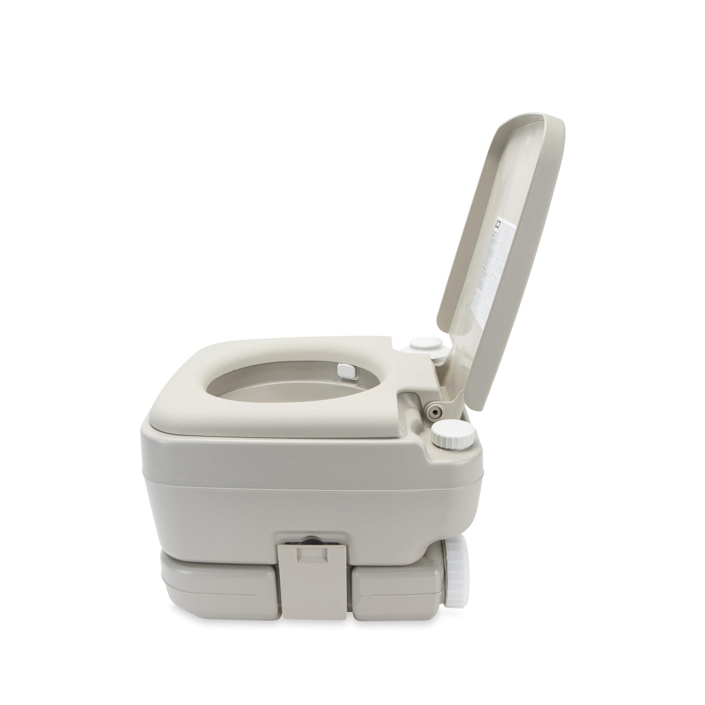 Camco 2.6-Gallon Portable Toilet - Features Detachable Holding Tank w/Sealing Slide Valve & Bellow-Type Flush - Easy Transport w/Compact Lightweight Design & Carry Handle - Gray (41531)