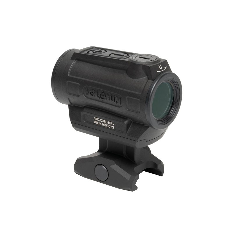 Holosun ARO-CORE Red Dot Sight with Shake Awake, 22mm Optical Window, 12 Brightness Settings, Co-Witness & Low Mounts Included (2 MOA, Red)