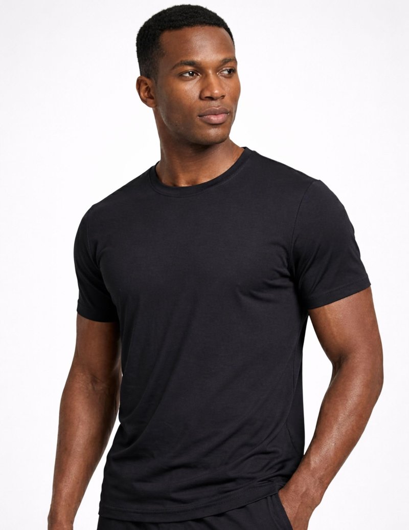 5 Pack Men’s Active Quick Dry Crew Neck T Shirts | Athletic Running Gym Workout Short Sleeve Tee Tops Bulk (Set 15, Large) Black/White