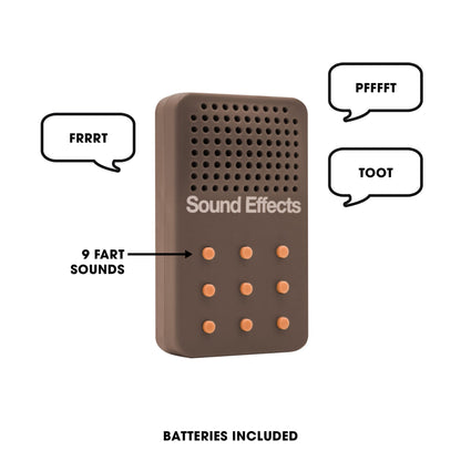 NPW Fart Fanfare Sound Machine, Portable Fart Noise Maker, Novelty Prank Gift for Kids & Adults, Funny Sound Machine with 9 Sound Effects, Battery Included