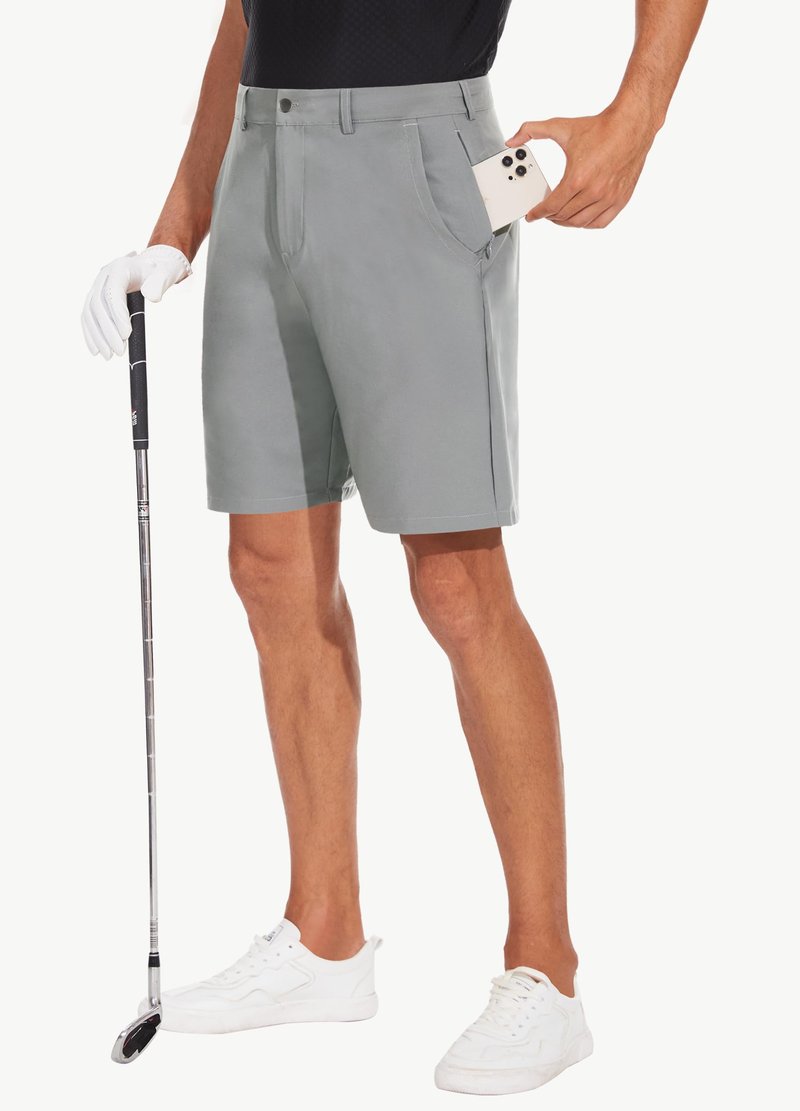 JWM Mens 7" Stretch Golf Shorts - Lightweight Hybrid Casual Dress Work Flat Front Shorts with 5 Pockets Quick Dry UPF50