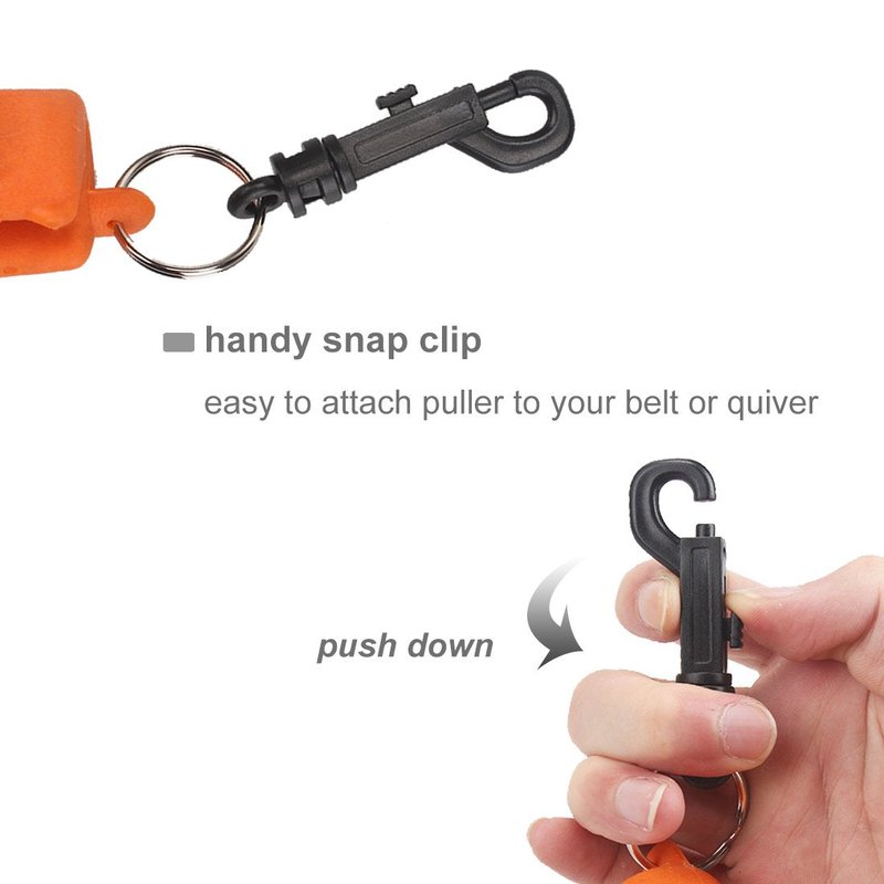 KRATARC Archery Arrow Puller Target Remover Gripper with Belt Clip (Orange-4pcs)
