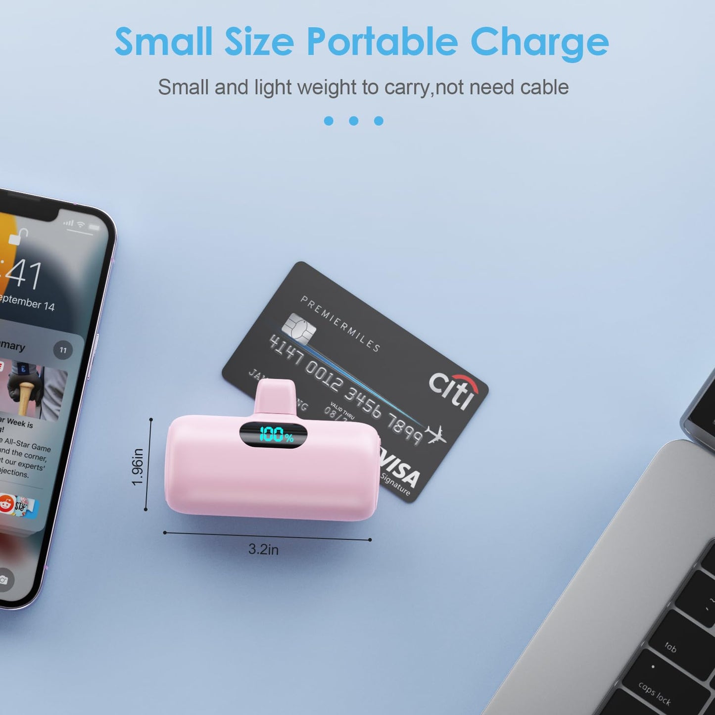 Small Portable Charger for iPhone,Upgraded 5000mAh PD Fast Charging Power Bank,Mini Battery Pack Backup Charger Compatible with iPhone 14/14 Pro Max/13/13 Pro/12 Pro/11/XS/XR/X/8/7/6 etc-Black