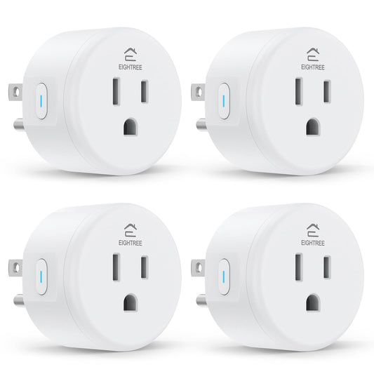 EIGHTREE Smart Plug, Smart Home WiFi Outlet Works with Alexa & Google Home, Smart Socket with Remote Control & Timer Function, 2.4GHz WiFi Only, 4 Packs