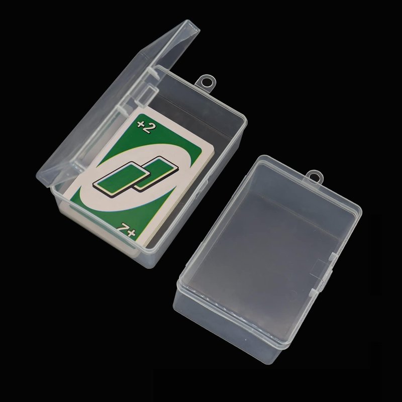 UNO Card Storage Box - High Capacity Plastic Case for 112 Cards | 4-Pack