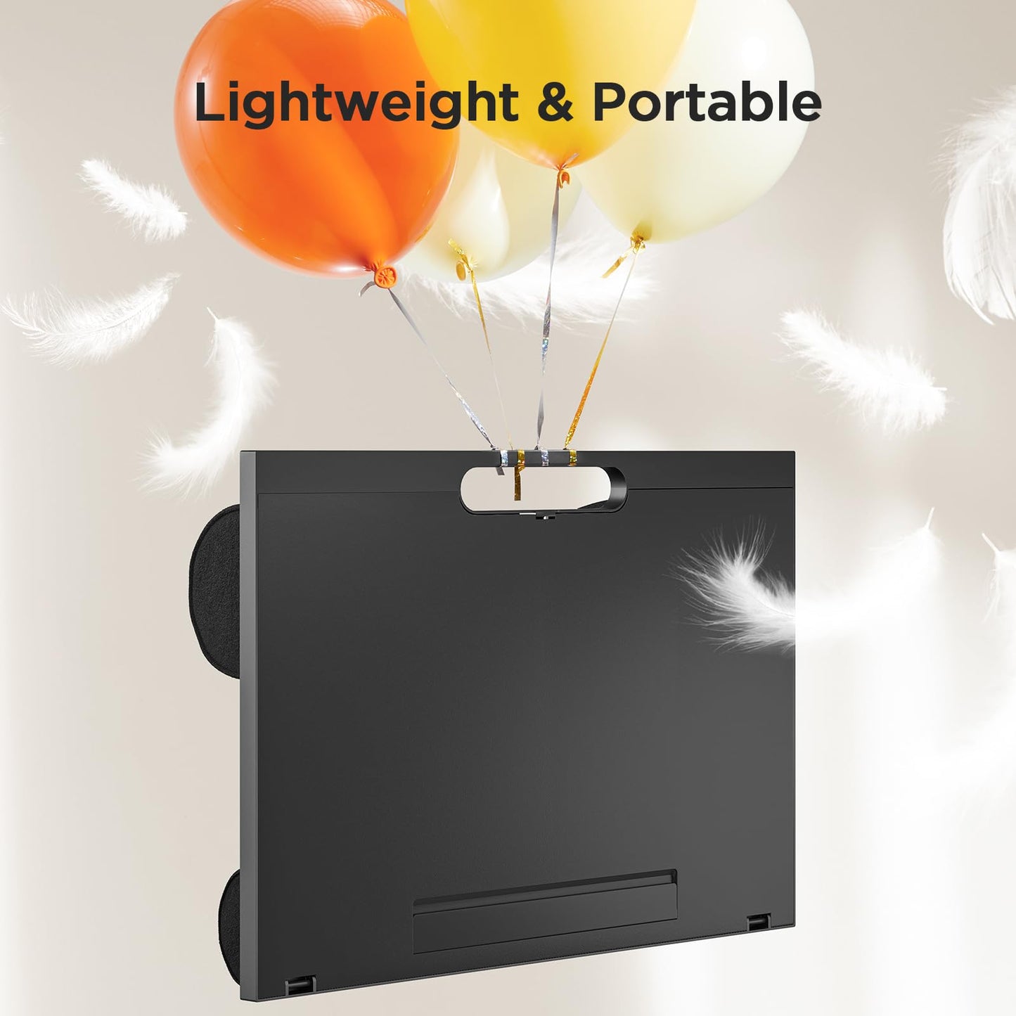 Adjustable Laptop Stand with 8 Angles - Dual Cushion Desk for Sofa, Bed, Car or Work Table by HUANUO