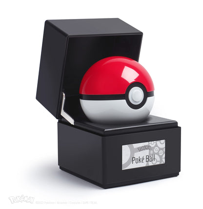 The Wand Company Original Poké Ball Authentic Replica - Realistic, Electronic, Die-Cast Poké Ball with Display Case Light Features – Officially Licensed by Pokémon