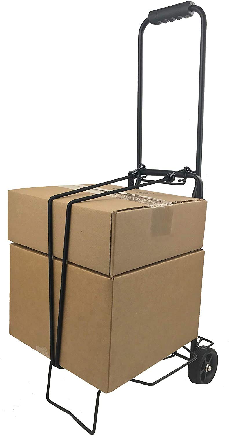 Folding Hand Truck 2 Wheels 40 Lb | Luggage Trolley Dolly Cart with Two-Wheels | Portable Fold-Up Dolly Cart - Collapsible | Lightweight and Foldable | Hand Carts Ultra Light | Mini Transport Carrier