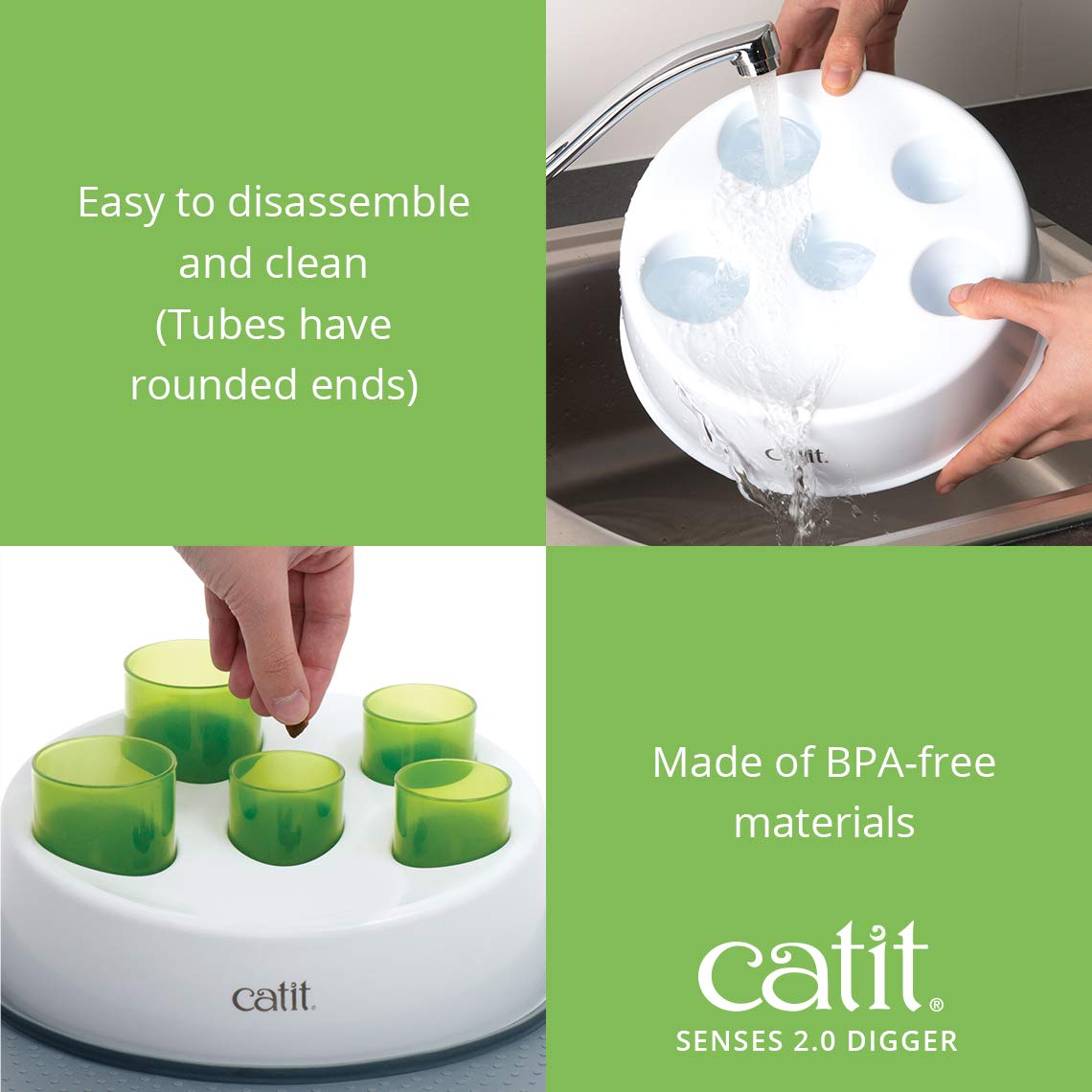 Catit Senses 2.0 Digger Interactive Slow Feeder - Turn Mealtime into Play Time