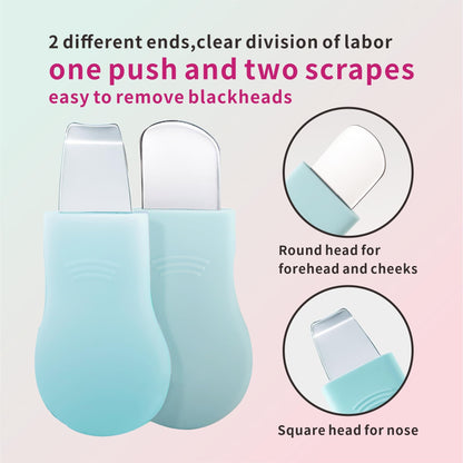 REVEX Silicone Nose Blackhead Remover Tool Set,Blackhead Scraper Tool,2Pcs Pore Cleaning Brush, Face Scrubber Skin Spatula, Pore Scrubber for Deep Cleansing,Face Exfoliator Scrubber for Women Men