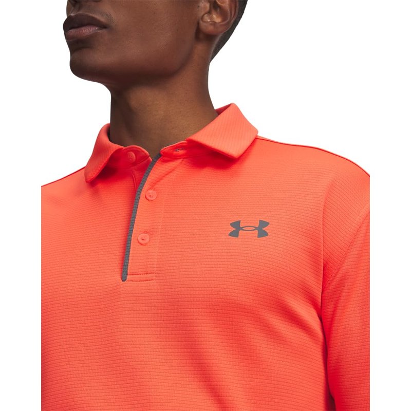 Under Armour Men's Tech Golf Polo, (693) Venom Red / / Pitch Gray, XX-Large Tall