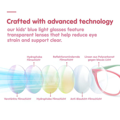 CHEERS DEVICES Blue Light Glasses for Kids Boys Girls Teens - 5 Pack Computer Glasses with Unbreakable Frame and Anti-Glare - blue light glasses for teen girls, lentes de sol para niños (Age 8-16)